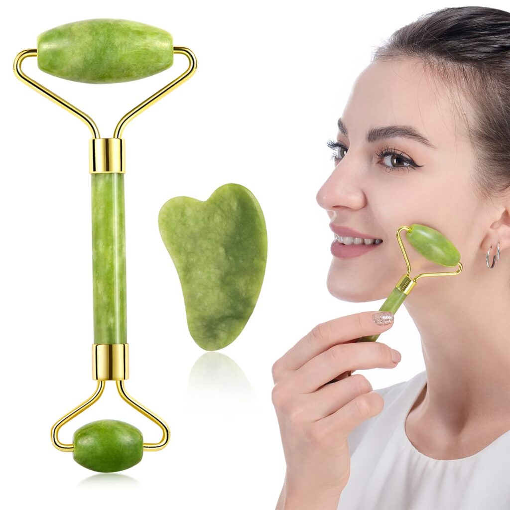Fareceek Jade Roller and Gua Sha Set
