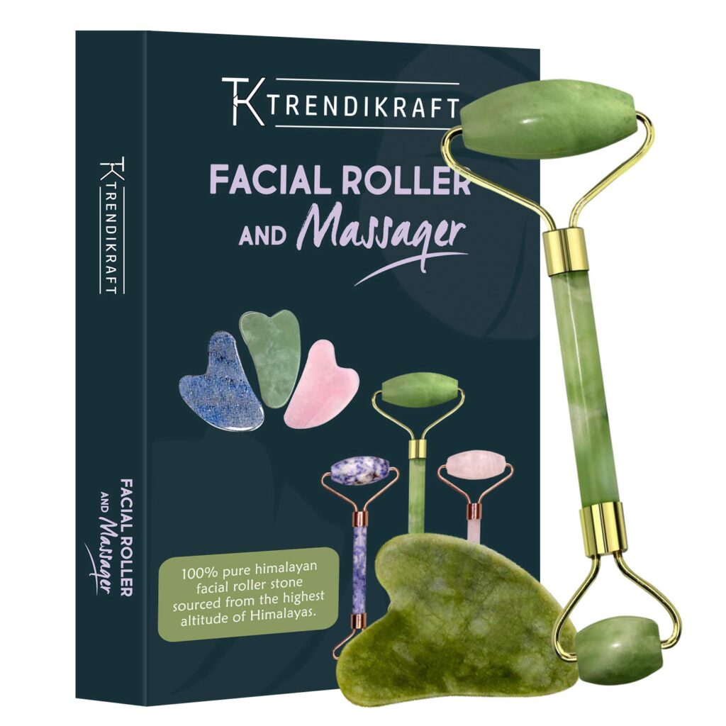 trendikraft jade roller and gua sha